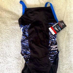 NWT Speedo Endurance sz 24 Flow Force Splice Fly competitive swimsuit